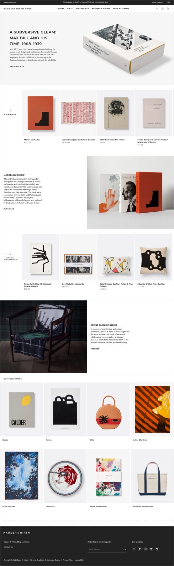 HAUSER & WIRTH Shopify Ecommerce - Sweden Unlimited