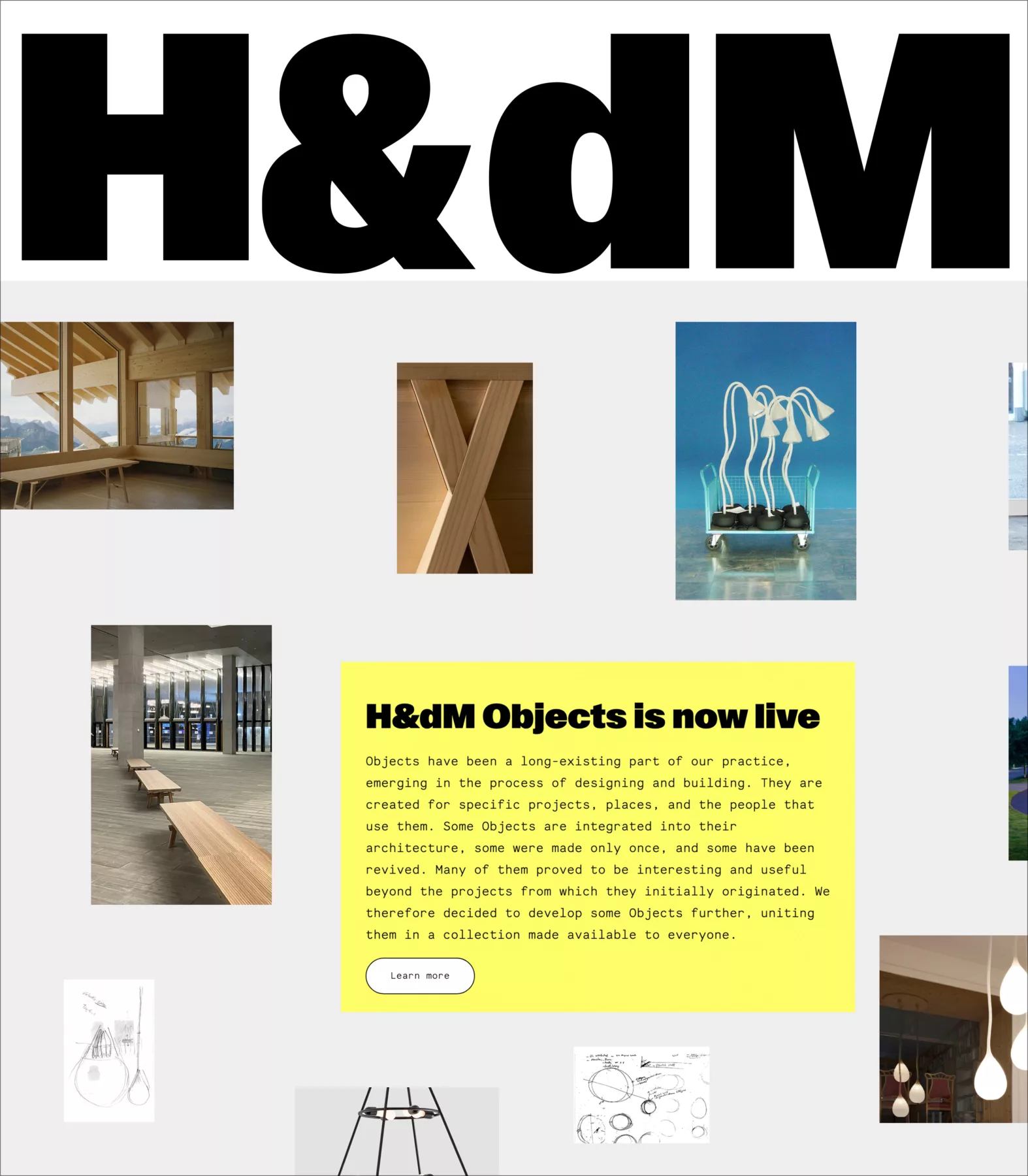 H&dM's innovative website design featuring a contemporary aesthetic, intuitive navigation, and engaging visual elements.