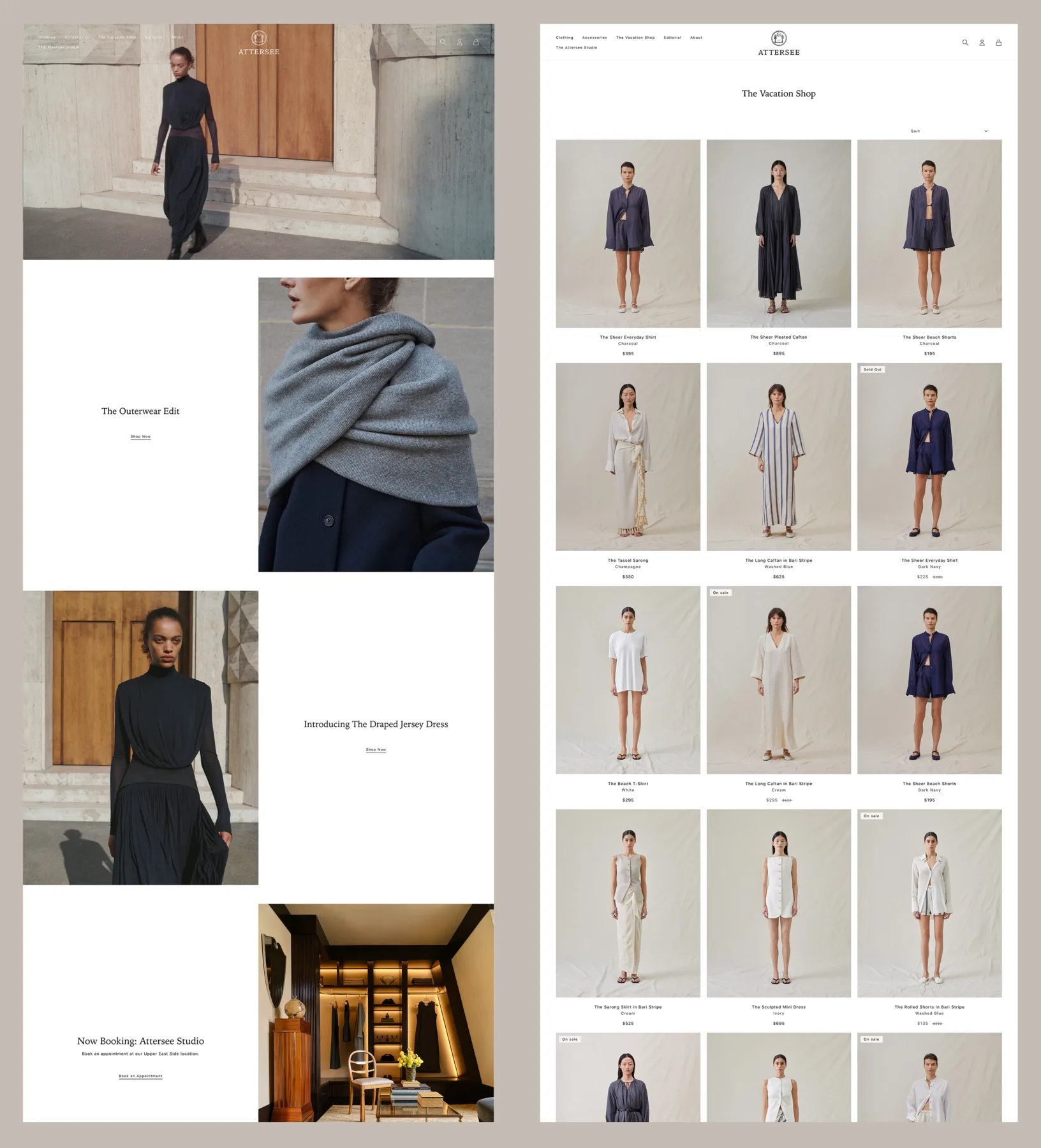 Attersee Shopify website